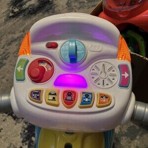 VTECH 3-IN-1 STEP & ROLL MOTORBIKE BABY AND TODDLER TOY Works Perfect